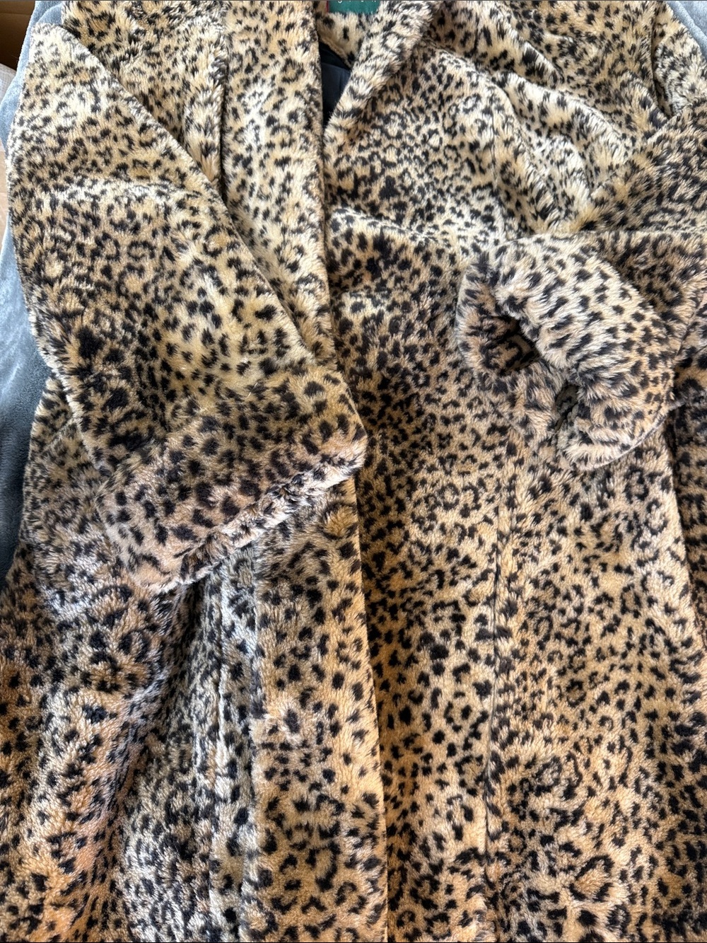 Preston & York Leopard Faux-Fur Teddy Coat - Tan & Black Absolutely Fabulous 🤩
